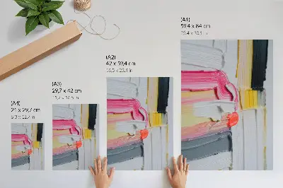 Affiche décorative avec texture dynamique de rayures de peinture abstraites