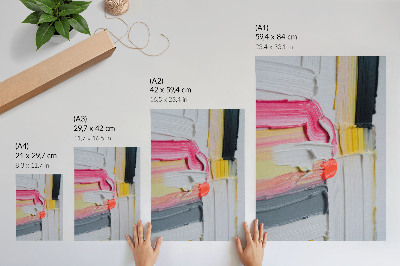 Affiche décorative texture dynamique de rayures de peinture abstraites
