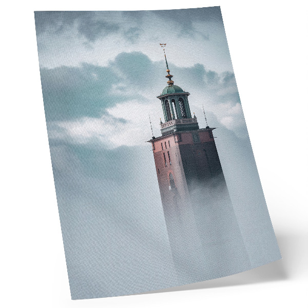 Affiche décorative Une tour historique dans un brouillard délicat