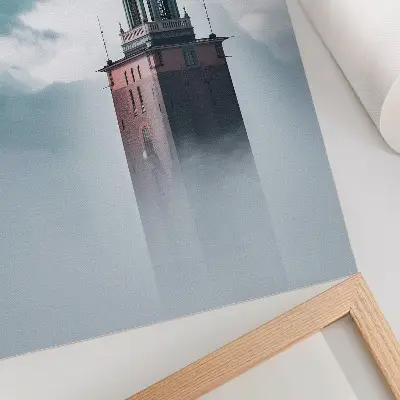 Affiche décorative tour historique dans un brouillard délicat