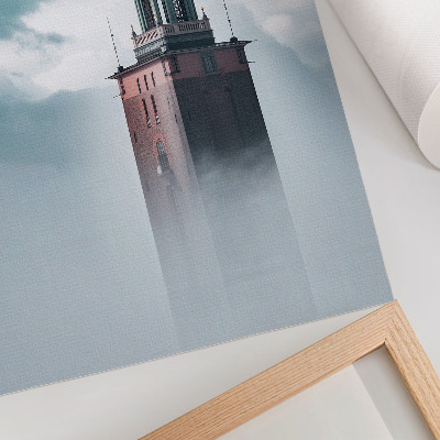 Affiche décorative Une tour historique dans un brouillard délicat
