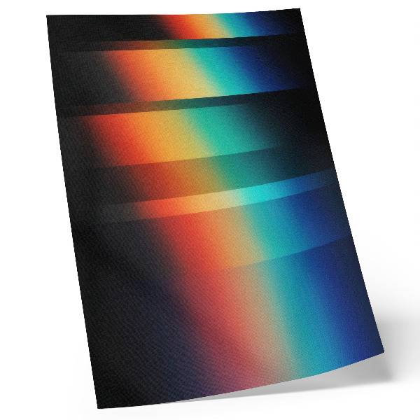 Affiche décorative Effet de profondeur avec des rayures horizontales colorées