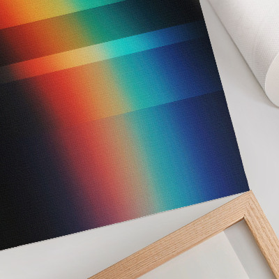 Affiche décorative Effet de profondeur avec des rayures horizontales colorées