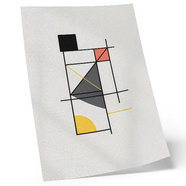 Impression sur toile motifs géométriques avec des lignes et des formes modernes