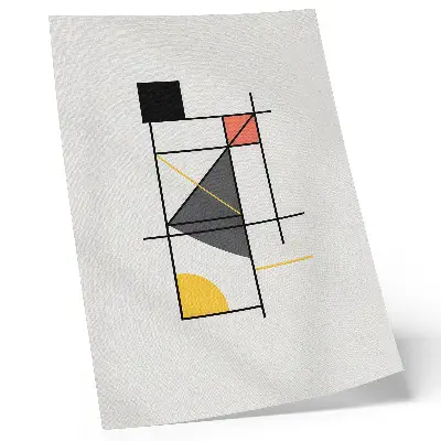 Impression sur toile motifs géométriques avec des lignes et des formes modernes