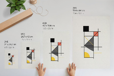 Impression sur toile Motifs géométriques, lignes et formes modernes