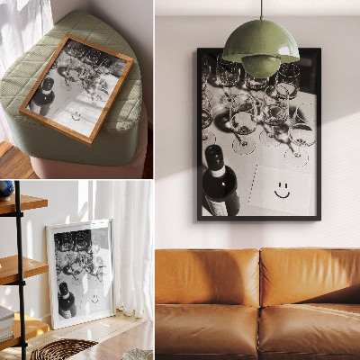 Impression sur toile Élégance chic, contrastes de noir et blanc.