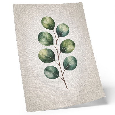 Impression sur toile Une branche avec un groupe de feuilles vertes