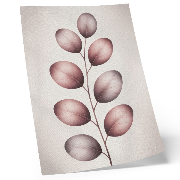 Affiche décorative Branche aux feuilles roses, minimalisme, légèreté