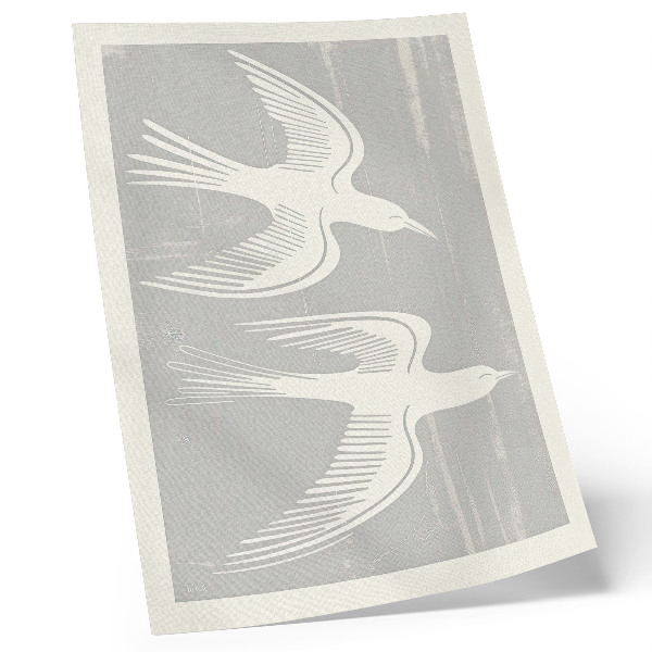 Décoration murale Oiseaux sur fond gris, harmonie et simplicité