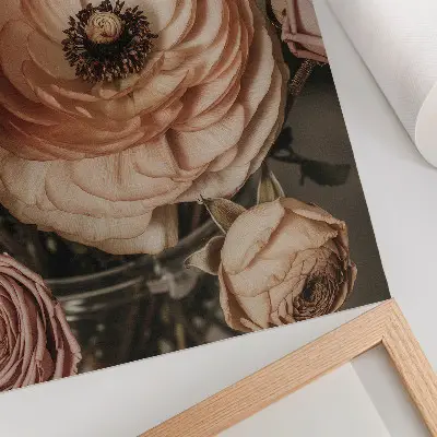 Décoration murale fleurs pastel à l'élégance harmonieuse et sensuelle