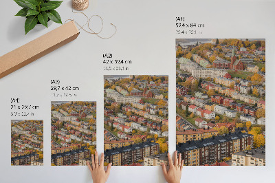 Décoration murale Bâtiments colorés dans des rues sinueuses