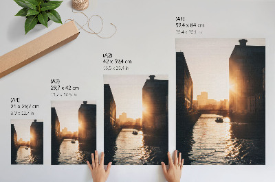 Affiche décorative Bâtiments industriels au soleil
