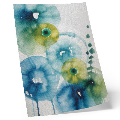 Impression sur toile Les taches bleues et vertes abstrait la modernité