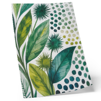 Affiche décorative Feuilles vertes, points de fraîcheur naturelle, style bohème