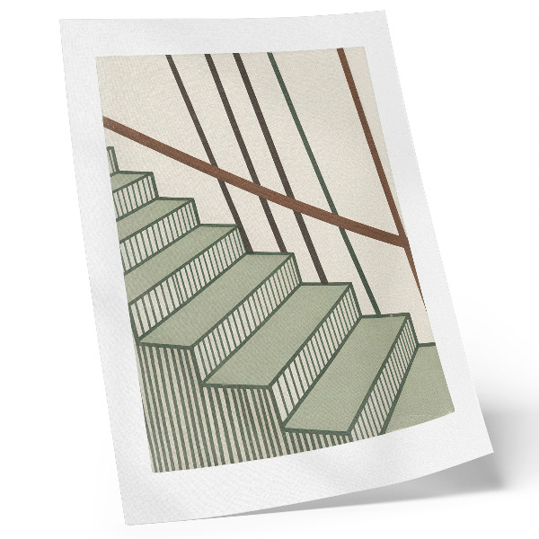 Impression sur toile Géométrie des escaliers, dynamisme, minimalisme, élégance