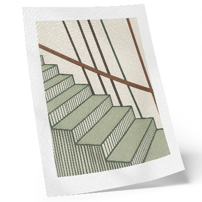 Impression sur toile Géométrie des escaliers, dynamisme, minimalisme, élégance