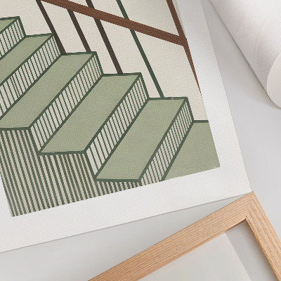 Impression sur toile Géométrie des escaliers, dynamisme, minimalisme, élégance