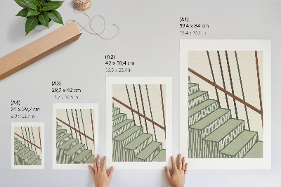 Impression sur toile Géométrie des escaliers, dynamisme, minimalisme, élégance
