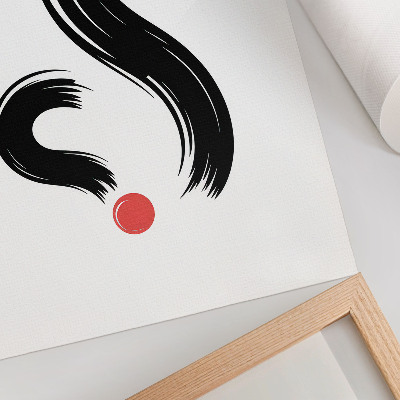 Affiche décorative Contrastes minimalistes, dynamisme, accent rouge