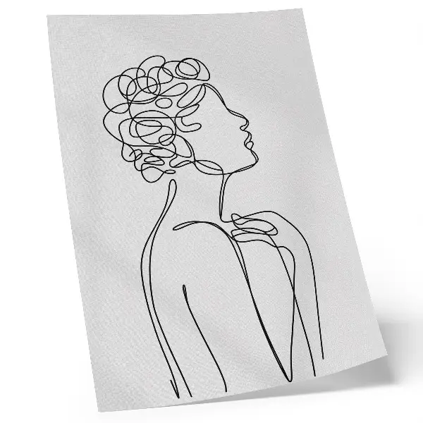 Décoration murale image minimaliste avec une silhouette féminine