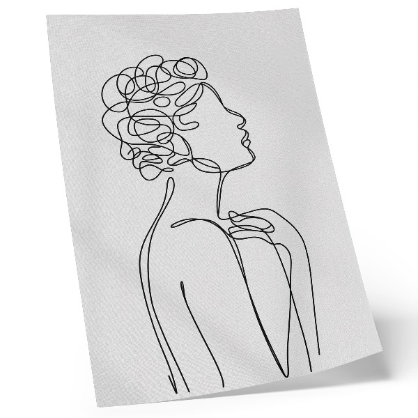 Décoration murale Une image minimaliste d'une silhouette féminine