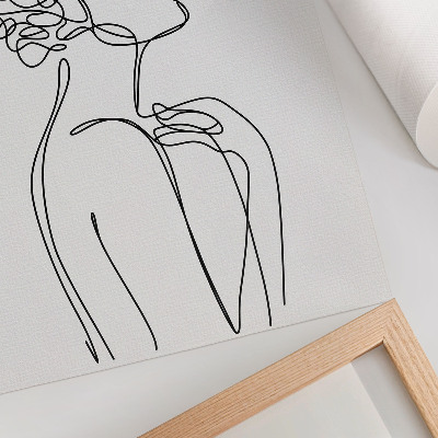 Décoration murale Une image minimaliste d'une silhouette féminine