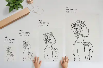 Décoration murale image minimaliste avec une silhouette féminine