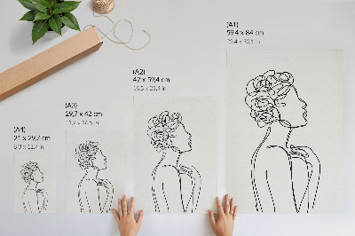 Décoration murale Une image minimaliste d'une silhouette féminine
