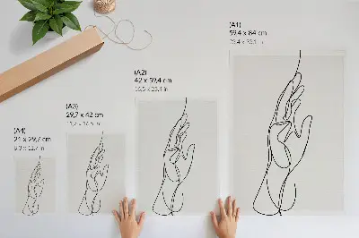 Décoration murale élégance minimaliste aux lignes de la main modernes