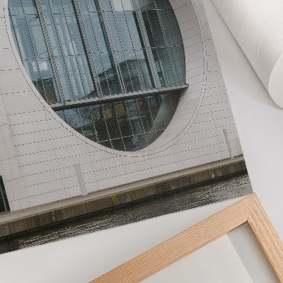 Affiche décorative Façade futuriste, lignes strictes, structure en verre