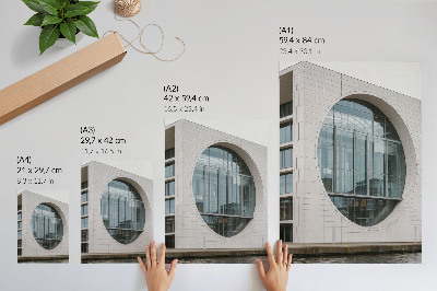 Affiche décorative Façade futuriste, lignes strictes, structure en verre