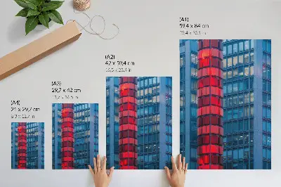 Décoration murale représentant une architecture moderne et une ambiance urbaine