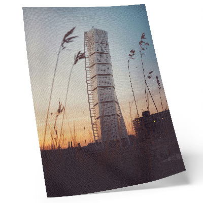 Affiche décorative Gratte-ciel au coucher du soleil, architecture moderne