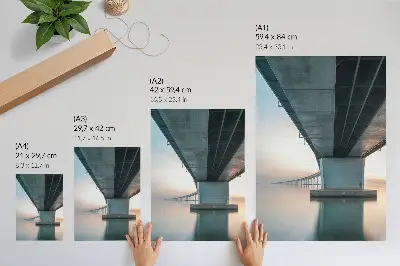 Impression sur toile pont sur l'eau dans un style minimaliste et moderne