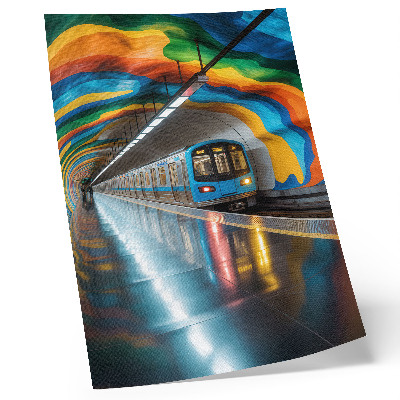 Décoration murale Couleurs arc-en-ciel dynamiques du plafond au-dessus du métro