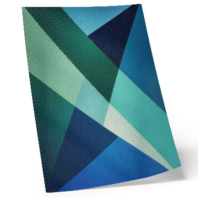 Affiche décorative Triangles verts et bleus d'intensité variable