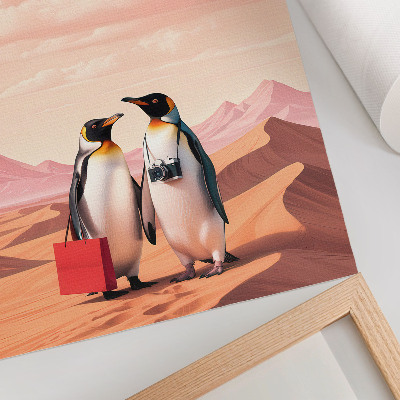 Décoration murale Des pingouins dans le désert : un paysage surréaliste