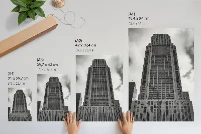 Impression sur toile représentant des gratte-ciel minimalistes dans une esthétique d'harmonie et d'austérité