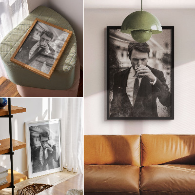 Affiche décorative Un portrait en noir et blanc plein d'élégance