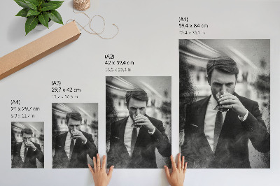 Affiche décorative Un portrait en noir et blanc plein d'élégance