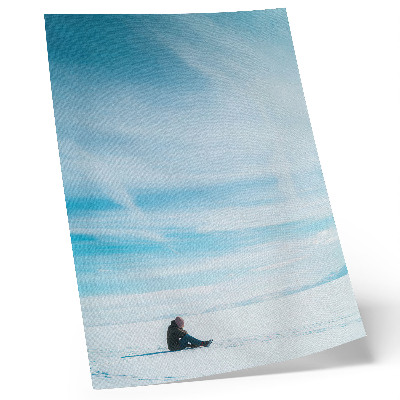 Impression sur toile Ciel bleu au-dessus des étendues enneigées, silence et espace