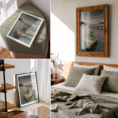 Décoration murale Un bateau dans la baie, une atmosphère paisible et un charme naturel