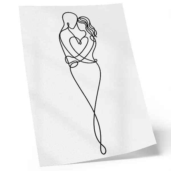 Décoration murale design minimaliste cœur pour couple