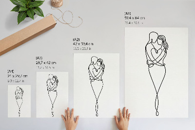 Décoration murale Design minimaliste pour couple avec une ligne de cœur