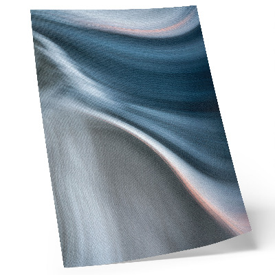 Affiche décorative Lignes ondulées dynamiques dans des nuances de bleu froid