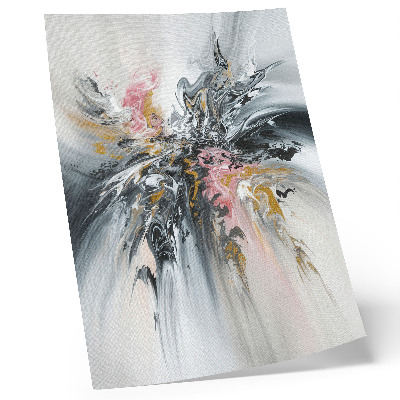 Impression sur toile formes abstraites fluides grises, roses et beiges