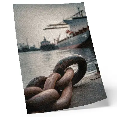 Décoration murale le charme du port avec navires et atmosphère industrielle