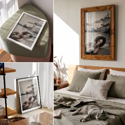 Décoration murale le charme du port avec navires et atmosphère industrielle