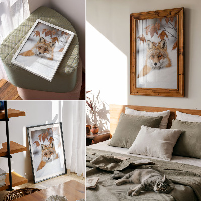 Décoration murale Renard dans un paysage hivernal, beauté naturelle et contraste